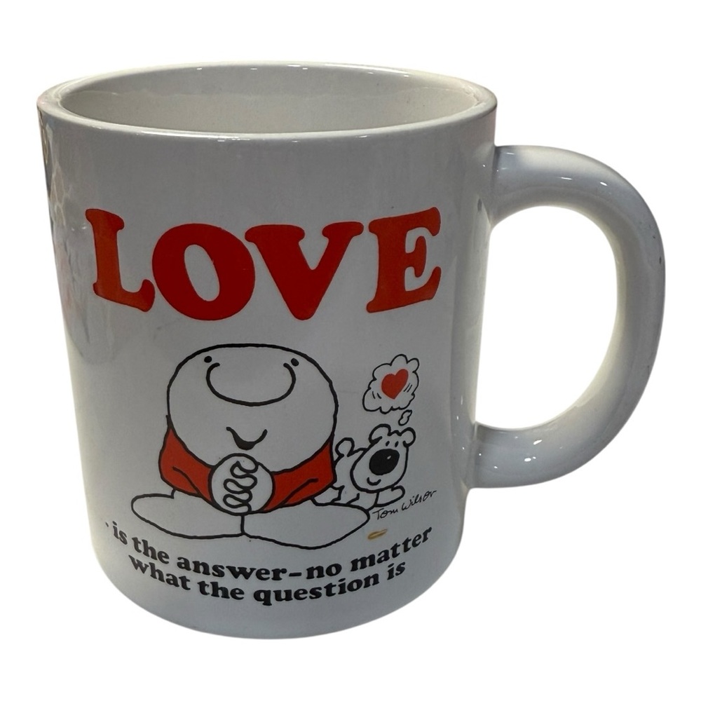 Vintage Ziggy “LOVE” Stoneware Mug – 1980 – Tom Wilson